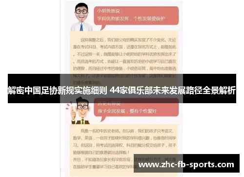 解密中国足协新规实施细则 44家俱乐部未来发展路径全景解析